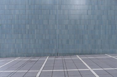 Sokak duvarı arka planı, endüstriyel arka plan, depo tuğla duvarlı boş Grunge şehir sokağı