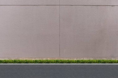 Sokak duvarı arka planı, endüstriyel arka plan, depo tuğla duvarlı boş Grunge şehir sokağı