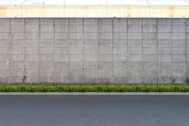 Sokak duvarı arka planı, endüstriyel arka plan, depo tuğla duvarlı boş Grunge şehir sokağı