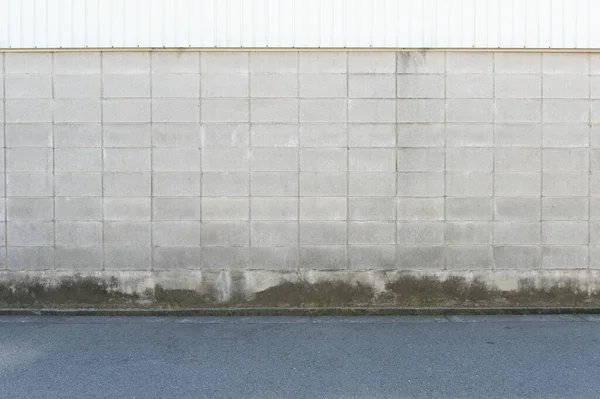 Straßenmauer Hintergrund Industrieller Hintergrund Leere Grunge Urbane Straße Mit Lagerhaus — Stockfoto