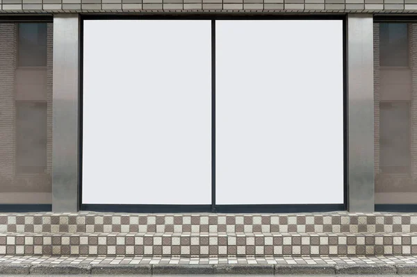 Sklep Butikowy Front Dużym Oknem Miejscem Nazwę — Zdjęcie stockowe