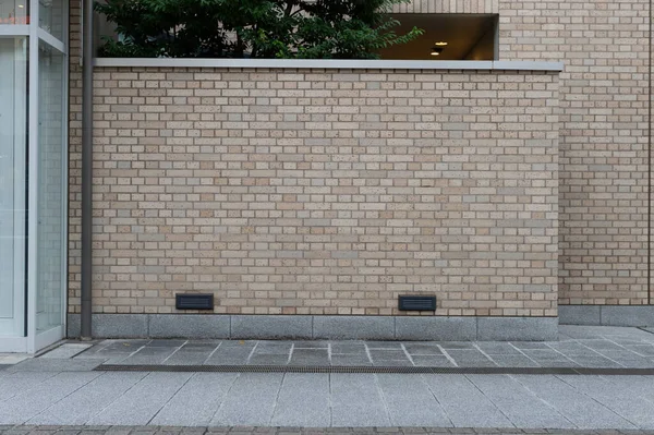 Straßenmauer Hintergrund Industrieller Hintergrund Leere Grunge Urbane Straße Mit Lagerhaus — Stockfoto