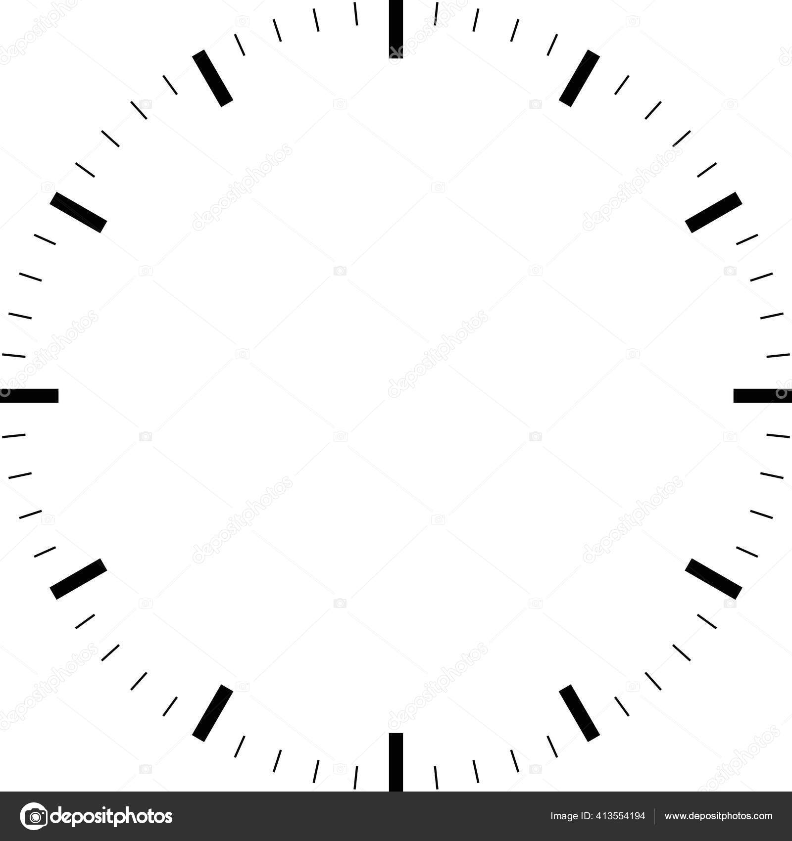 時計の顔 ブランクアワーダイヤル 分と時間をマークしません シンプルなフラットベクトルイラスト ストックベクター C Robbin0919 Gmail Com