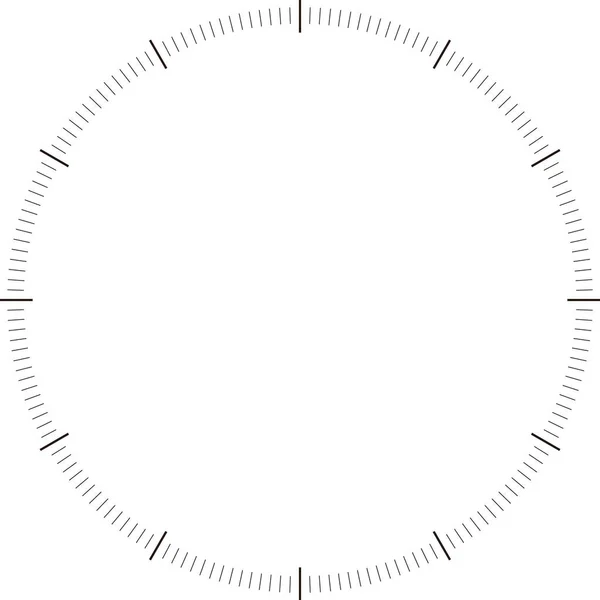 Cara Relógio Marcação Branco Pontos Marcam Minutos Horas Ilustração Simples — Vetor de Stock