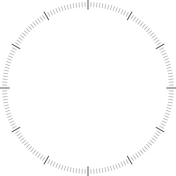 Clock face. Hour dial with numbers. Dots mark minutes and hours