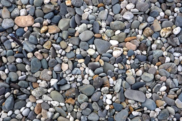 bir plajda desenli çakıl taşları