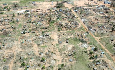 Pemba, Mozambik - 1 Mayıs 2019 : Harap fishi havadan görünümü