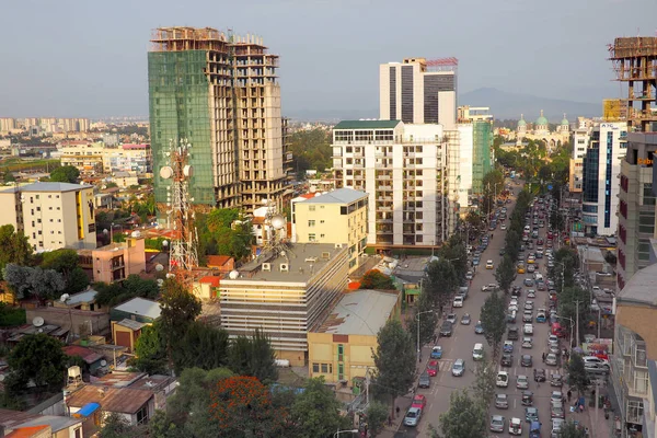 Addis Ababa'nın yoğun silueti, Etiyopya