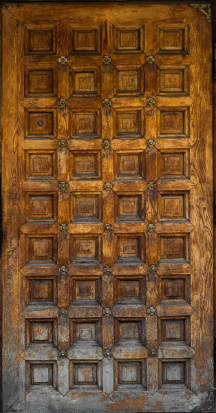 Texture Wooden Door Triangular Roof Close Background — Stock Photo, Image