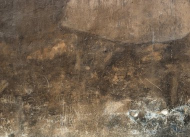 Eski evin duvarına. Yüzeyde çatlaklar. Arka plan