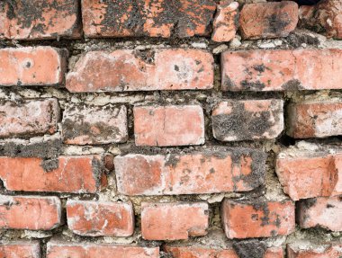 Eski bir kırmızı tuğla dokusu. Vintage