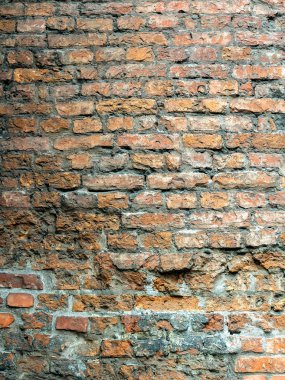 o doku eski duvar tuğla. Yakın çekim. Bina arka plan
