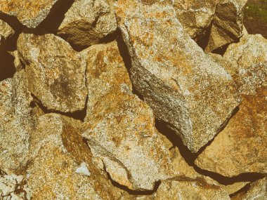 Doku kırmızı moloz. Bir kaya