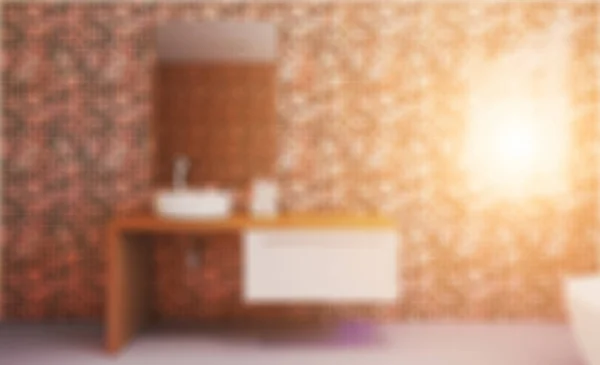 抽象模糊摄影 独立的浴室配有灰色现代浴室内的毛巾 — 图库照片
