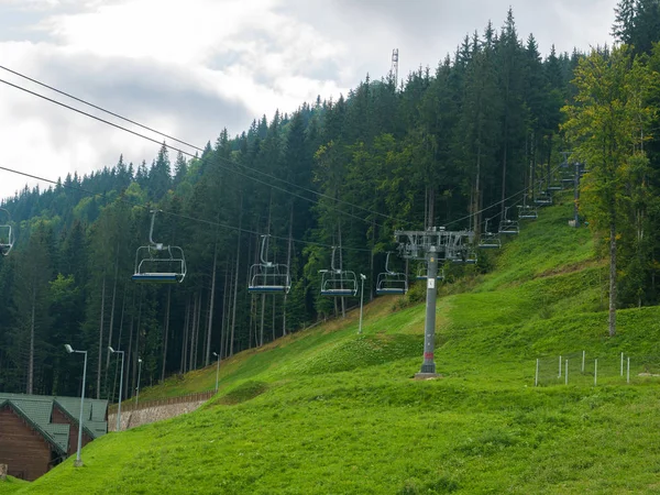 Empty Ski Lift Nature Background — Stock Photo, Image