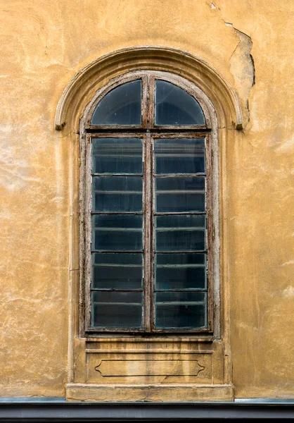 Окна Фасаде Домов Старом Городе — стоковое фото
