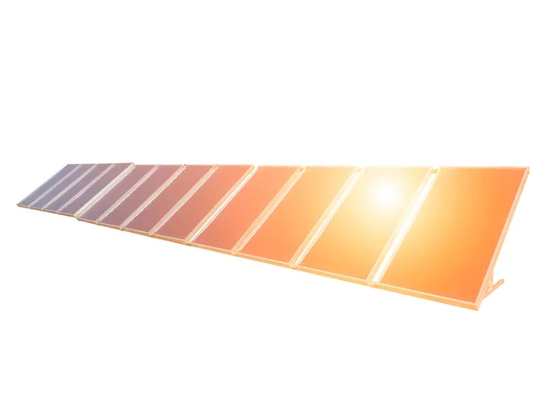 Solar Battery Isolerad Vit Bakgrund — Stockfoto