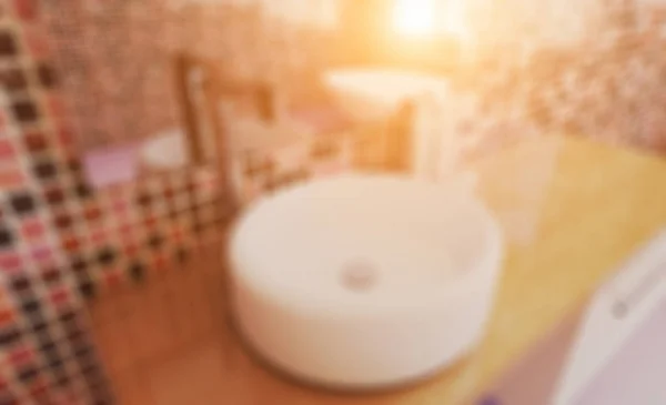 Abstrakte Unschärfefotographie Abstrakte Toiletten Und Badezimmerausstattung Für Hintergrund Darstellung Sonnenuntergang — Stockfoto