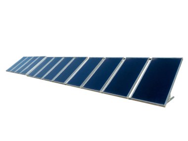 Güneş pili beyaz arka plan üzerinde izole