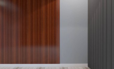 Açık alan ofis iç konferans odası gibi. Mockup. 3D render.