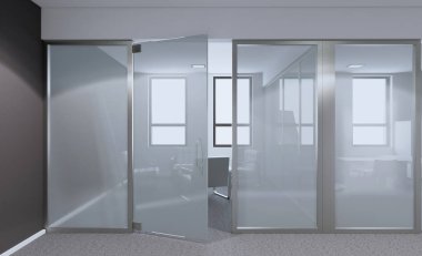 Modern toplantı odası. 3D render.