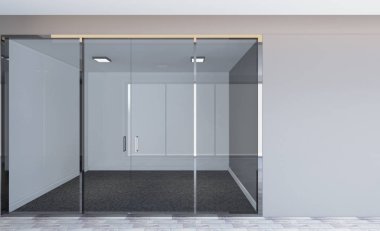 Modern boş ofis dolabı. Toplantı odası. 3D render.