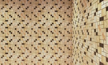 Modern boş banyo. 3D render.