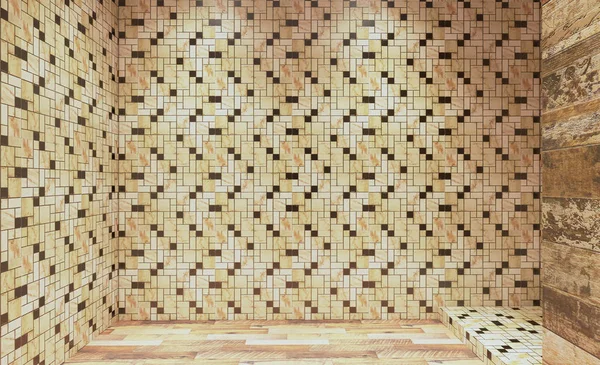 Modern boş banyo. 3D render.