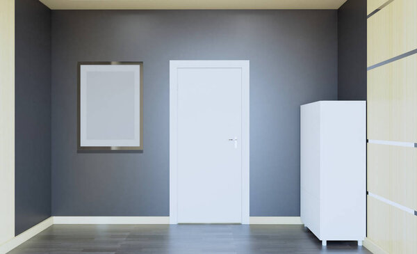 Empty modern office Cabinet. Meeting room. 3D rendering.