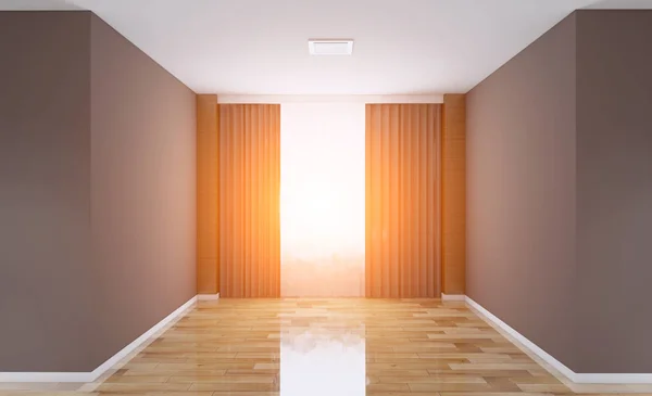 Modern Empty  office Cabinet. Meeting room. 3D rendering. Sunset