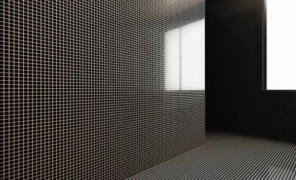 Paredes Mosaicas Design Interiores Moderna Casa Banho Renderização — Fotografia de Stock