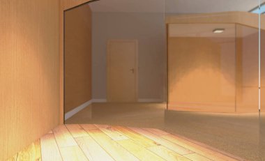 Modern toplantı odası. 3D render.