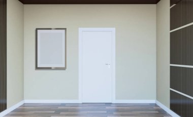 Modern ofis dolap boş. Toplantı odası. 3D render.