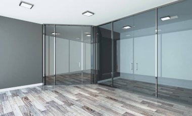 Modern ofis dolap boş. Toplantı odası. 3D render.