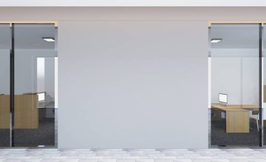 Modern ofis dolabı. Toplantı odası. 3D render.
