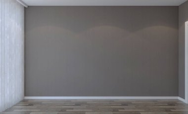 Boş oda. 3D render.