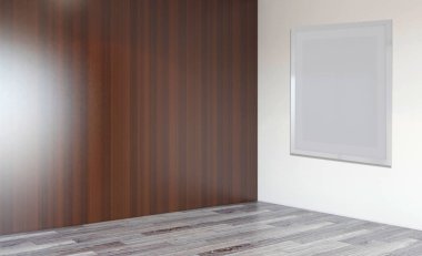 Modern ofis dolabı. Toplantı odası. 3D render. Boş iç