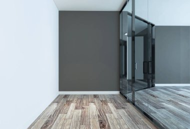 Modern ofis dolap boş. Toplantı odası. 3D render.