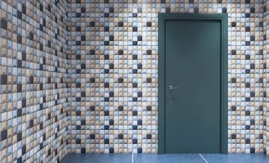 Modern boş banyo. 3D render.