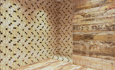 Modern boş banyo. 3D render.