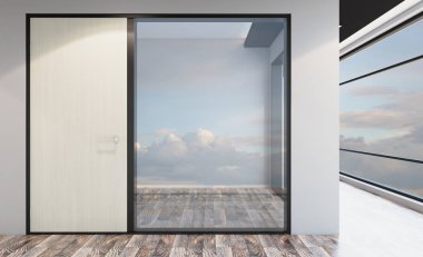 Modern ofis dolabı. Toplantı odası. 3D render.