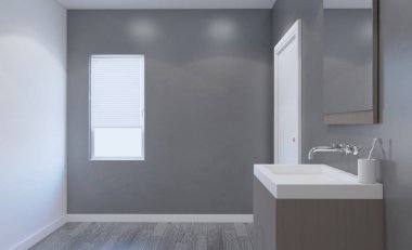 Banyo içi banyo küveti. 3B görüntüleme.