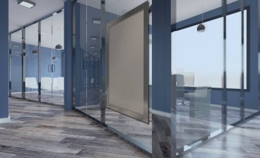 Modern boş ofis dolabı... Boş resim sergisi