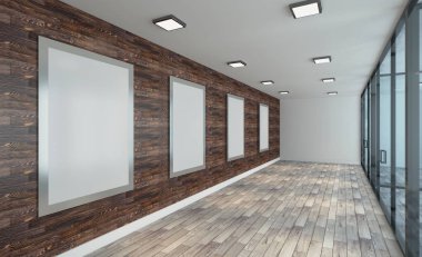 Modern boş ofis. Boş resim sergisi