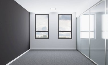 Boş iç. 3D render.