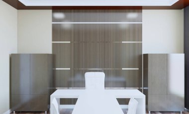 Modern toplantı odası. 3D render.