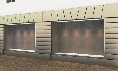 Eski evde alışveriş. 3D render