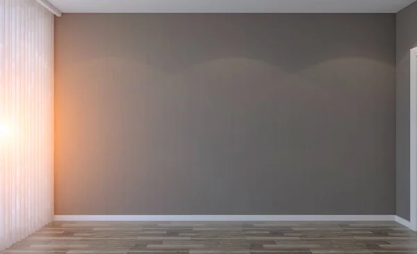 Blank room. 3D rendering.. Sunset