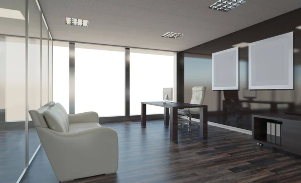 Modern Office Cabinet Meeting Room Rendering Empty Picture — Stock Photo, Image