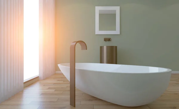Baño Bañera Interior Representación Puesta Sol —  Fotos de Stock